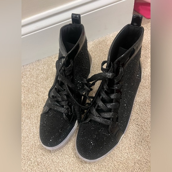 Ninety Union Foxy High Top Athletic Fashion Sneaker with Rhinestones - Picture 2 of 6